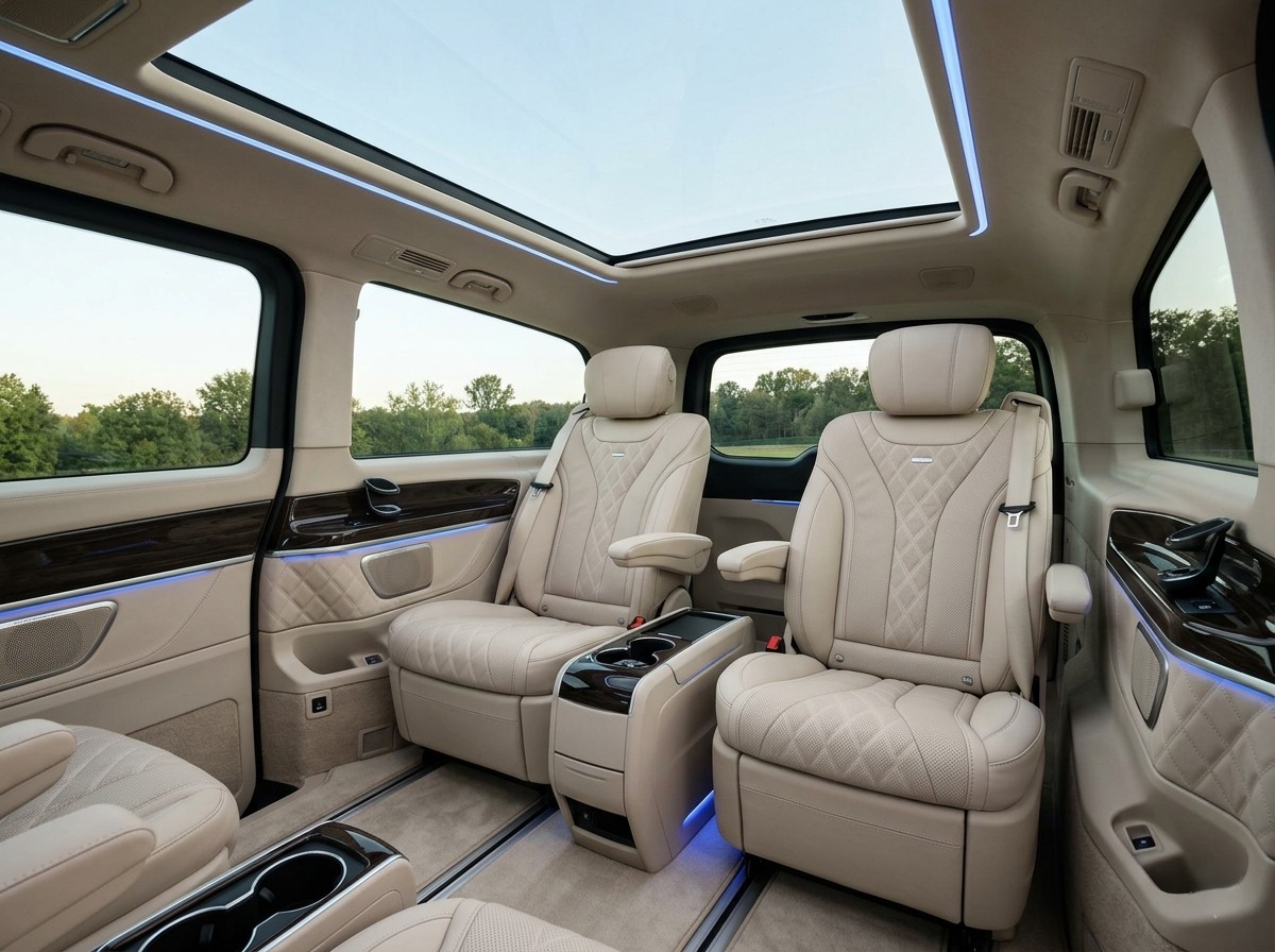Intérieur cuir premium Mercedes V-Class — Cedars Mobility